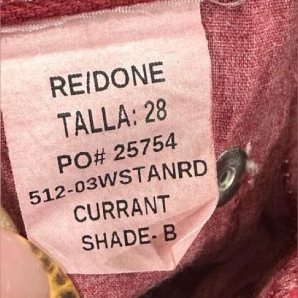 RE/DONE The Standard High Rise Straight Jeans in Currant size 28 $285 - Picture 9 of 11